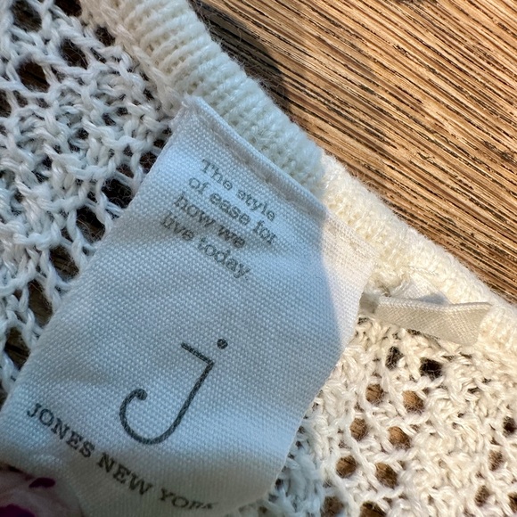 Jones New York Cream Textured Cardigan - Picture 8 of 12